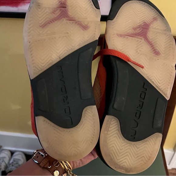 Nike Air Jordans 5 Retro Mars Dunk Sneakers Orange - Picture 6 of 9